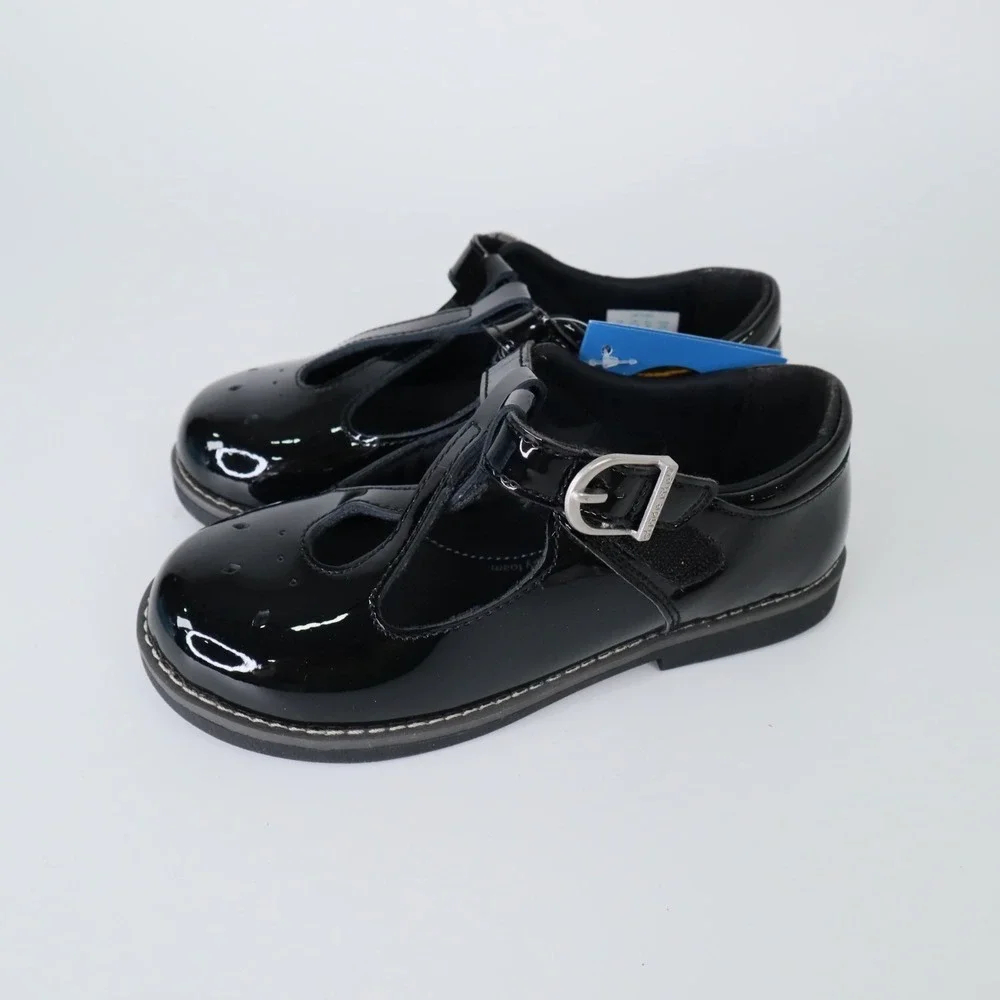 Stride Rite Big Girls Sr Susie Mary Jane Flats Size 12.5 Shoes Black Patent NEW